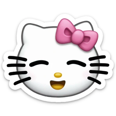 Hello kitty crying emoji  sticker