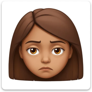 brown girl grumpy sticker