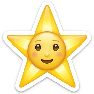 Star with a body sticker