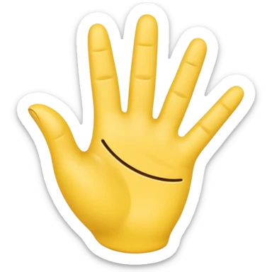 A 3D Apple-style yellow hand emoji, posed gracefully as if dancing, index finger extended and drawing a circular motion in the air, elegant curved motion lines around the finger showing the round movement, playful and dynamic gesture, smooth glossy surface, clean minimal background sticker
