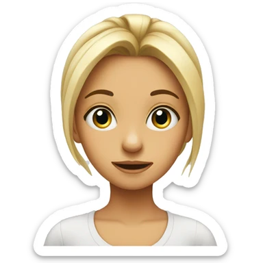 Girl turning into eyes  sticker