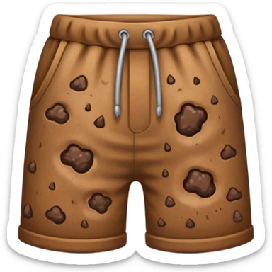 Poop wearing shorts sticker