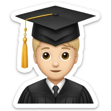 graduation cap sticker