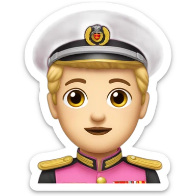german dictator KAWAII PINK sticker