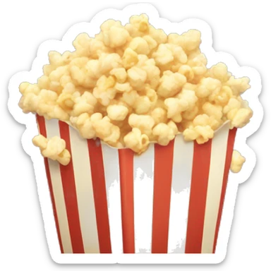 buttery classic movie popcorn sticker