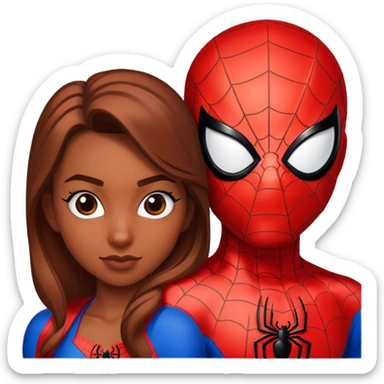Spider-Man avec sa meuf sticker
