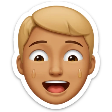 cry and laugh at the same time sticker