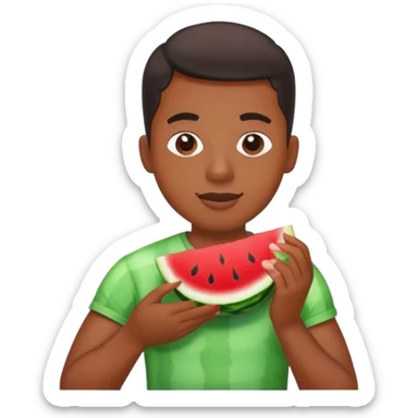 Black person eating watermelon and koolaid sticker