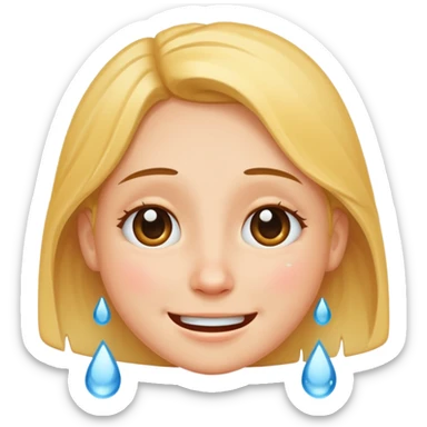 carita sonriente con lagrimas sticker