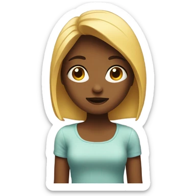 a girl watching netflix sticker