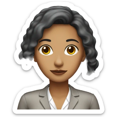 Latina office girl sticker