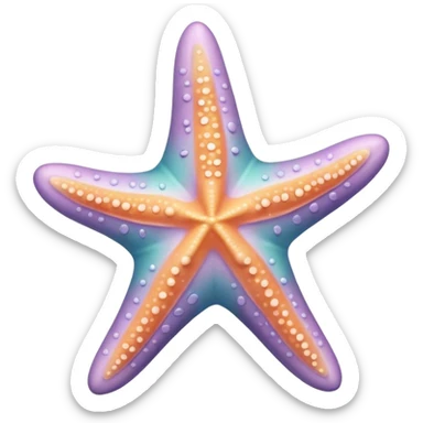 pastel malted starfish sticker