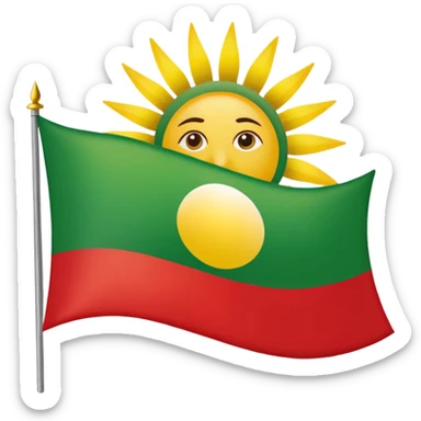 Kurdish flag sticker