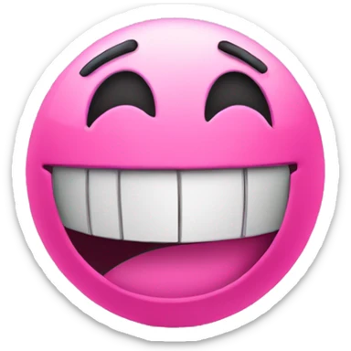 pink tennis ball have smile face sticker