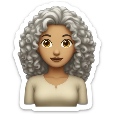 Persian woman with curly hair sticker