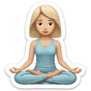 mulher meditando sticker