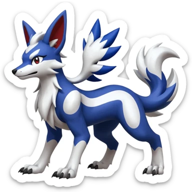 Koraidon-Lycanroc(midnight form)-Lugia-fusion  sticker