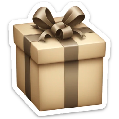 Beige Christmas gift sticker