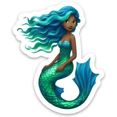 Sirenita morocha  sticker