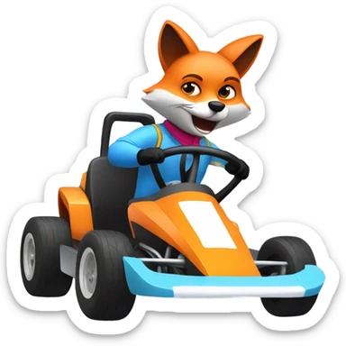 Fox in a Mario kart sticker