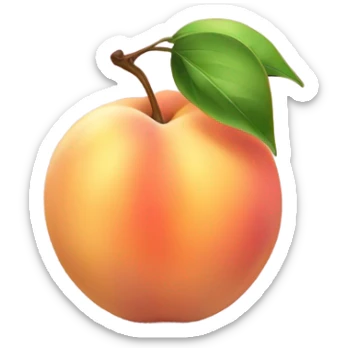 Create a glazed peach emoji sticker