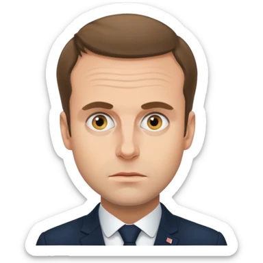 Macron, malade sticker