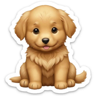 a golden retriever puppy sticker