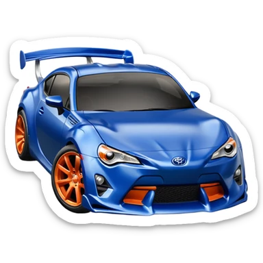 Hot wheel, hot rod, Toyota 86, dark blue, rear spoiler, tooned  sticker