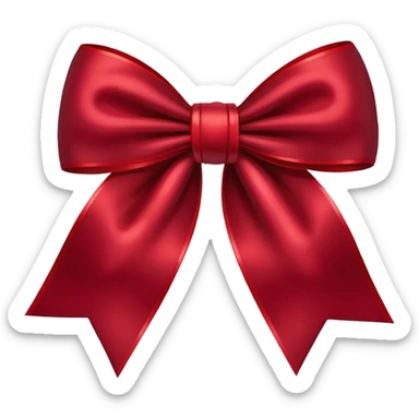 dark red bow sticker