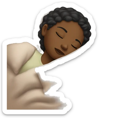 Black girl sleeping  sticker