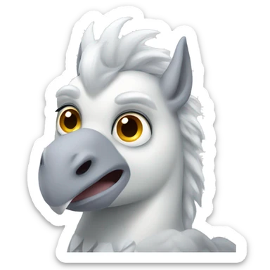 White hippogriff sticker