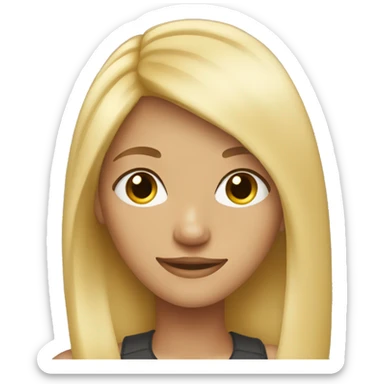 Teen girl with blonde hair sticker