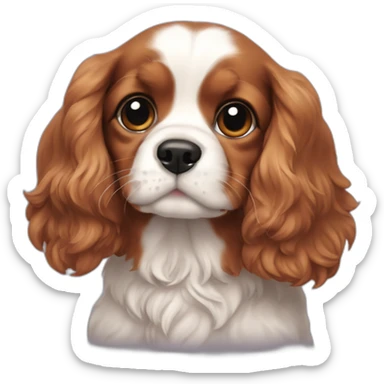 Ruby king charles puppy sticker