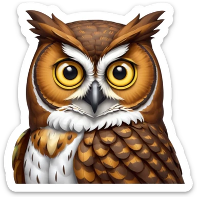 great horned owl sticker