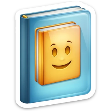 Realistic glass book see through  sticker