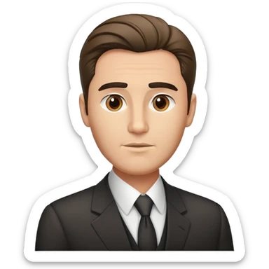 professional man with neat hair, business attire, professional appearance, named Fidel Chenèt sticker
