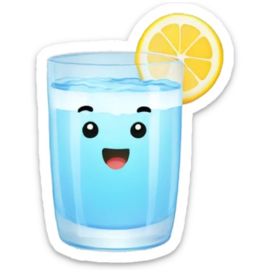 Glass of water sticker