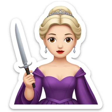 Opera singer with a knife  sticker