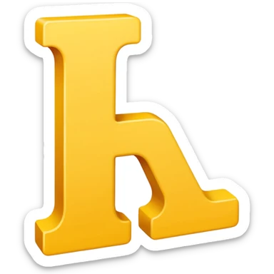 The letter “L” with a yellow background  sticker