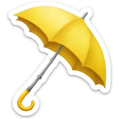 Yellow umbrella  sticker