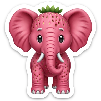 Eu quero um elevante de morango sticker