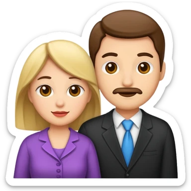 Husband and wife sticker