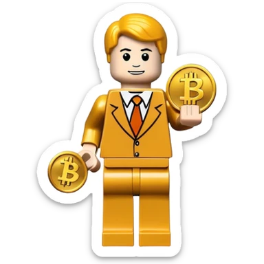 lego homme bitcoin sticker