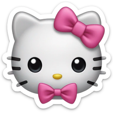 Hello kitty with two bow tie sticker