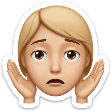 Begging face sticker