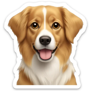 Papillon x golden retriever mix  sticker