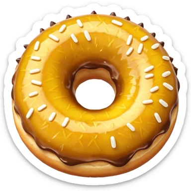 Donut with pineapple (filled with pineapple) donut without hole  sticker
