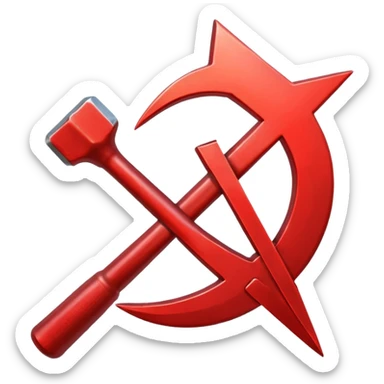 hammer and sickle sticker