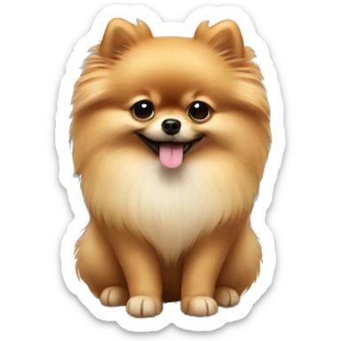 Pomeranian making a heart with its hands sticker