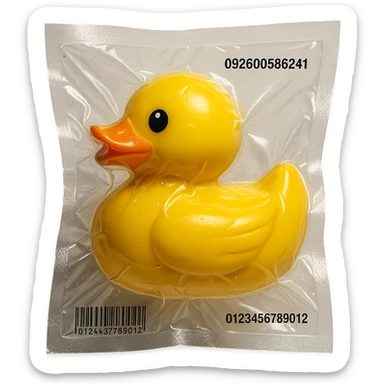 rubber duck in vacuum-sealed style sticker